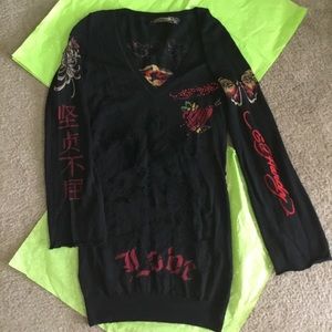 Gorgeous Blinged Out Ed Hardy Sweater